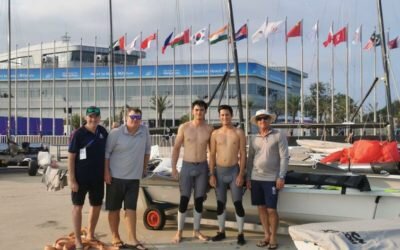 Congratulations to the Hong Kong 49er sailing team of Akira Sakai and Russell Aylsworth for winning the bronze medal in the 49er class at the Asian Games.